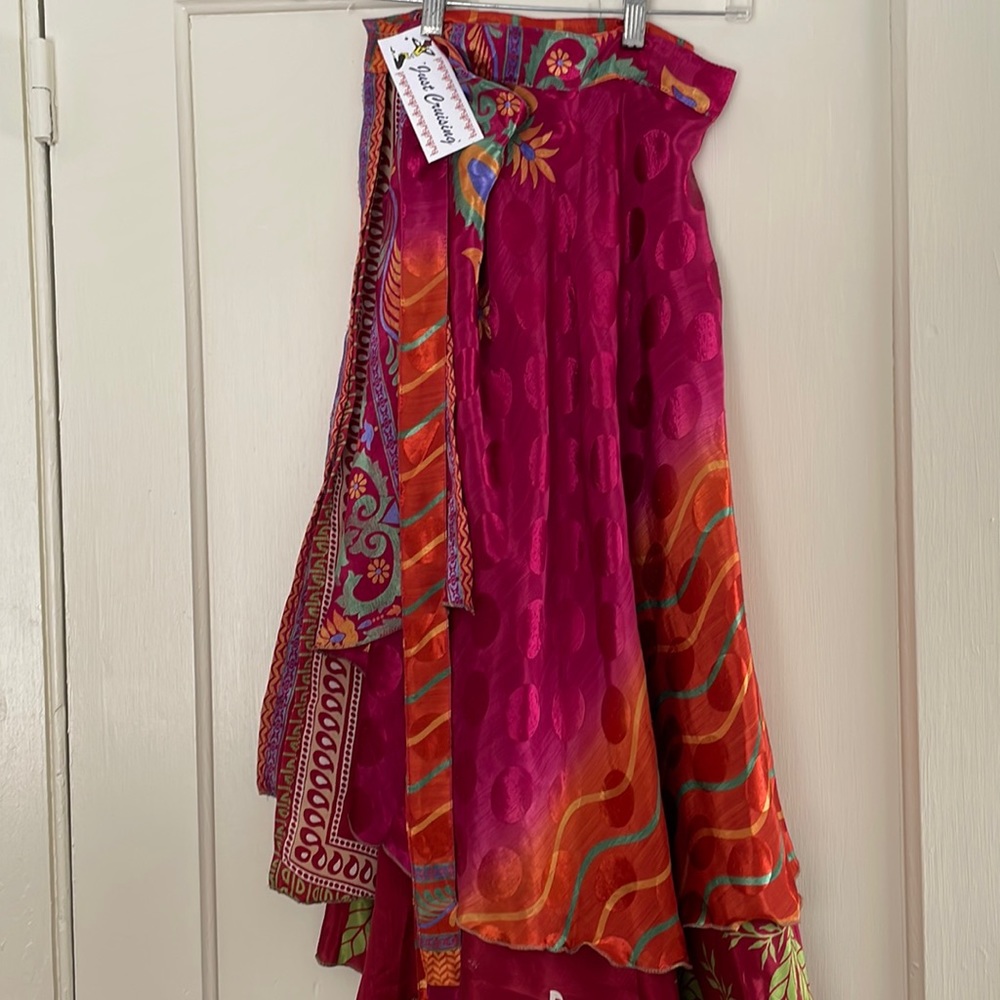 Beautiful silky skirt made in India.